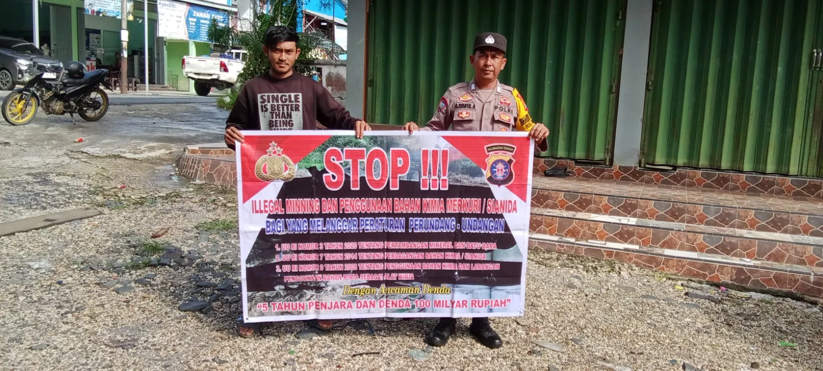 Sosialisasi Polsek Kurun: Warga Wajib Peduli Terhadap Tambang Ilegal