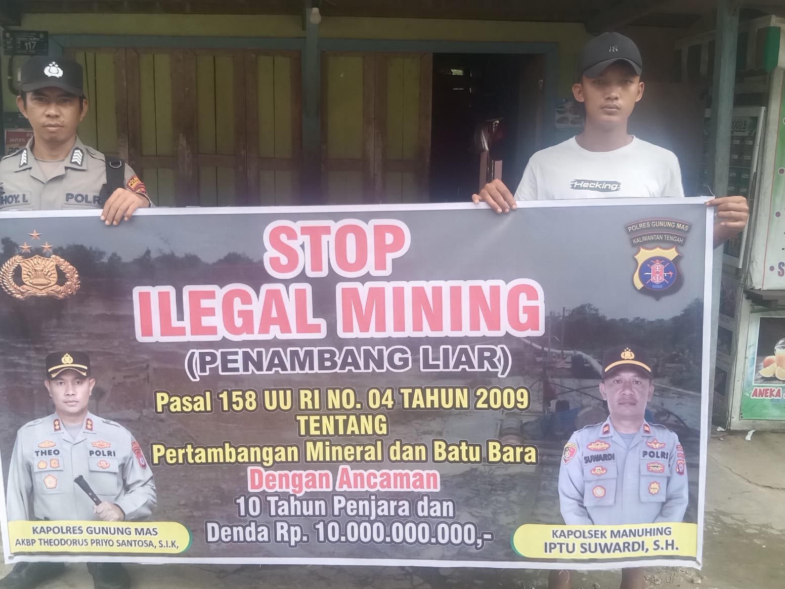 Polsek Manuhing Bergerak Aktif dalam Pencegahan Tambang Ilegal