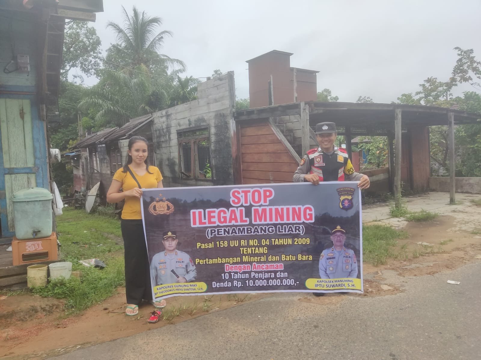 Polsek Manuhing Bergerak Aktif dalam Pencegahan Tambang Ilegal