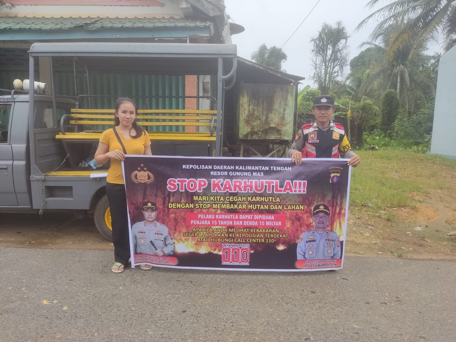 Polsek Manuhing Ajak Warga Peduli Lingkungan dan Cegah Kebakaran Hutan