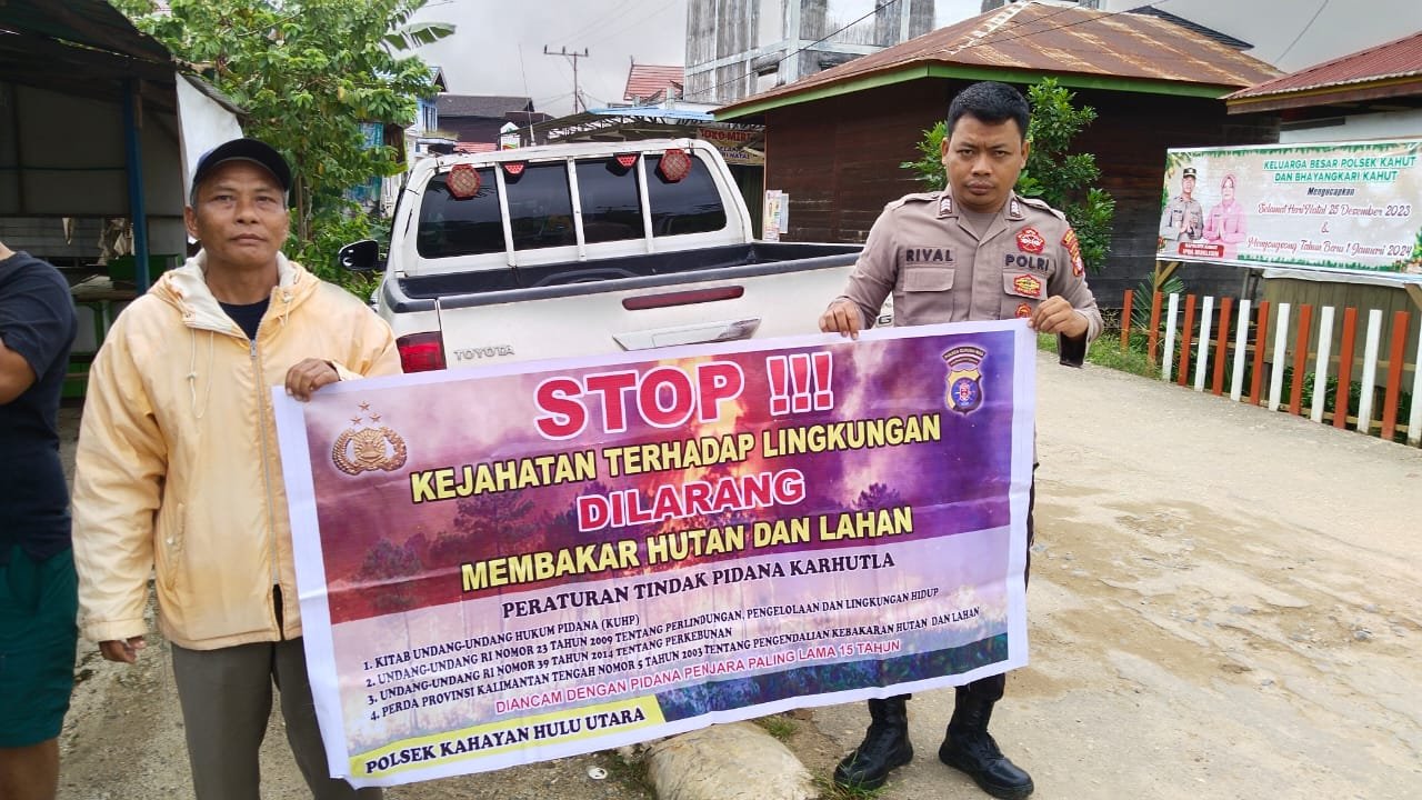 Upaya Personel Polsek Kahut dalam Meminimalisir Kebakaran Hutan dan Lahan