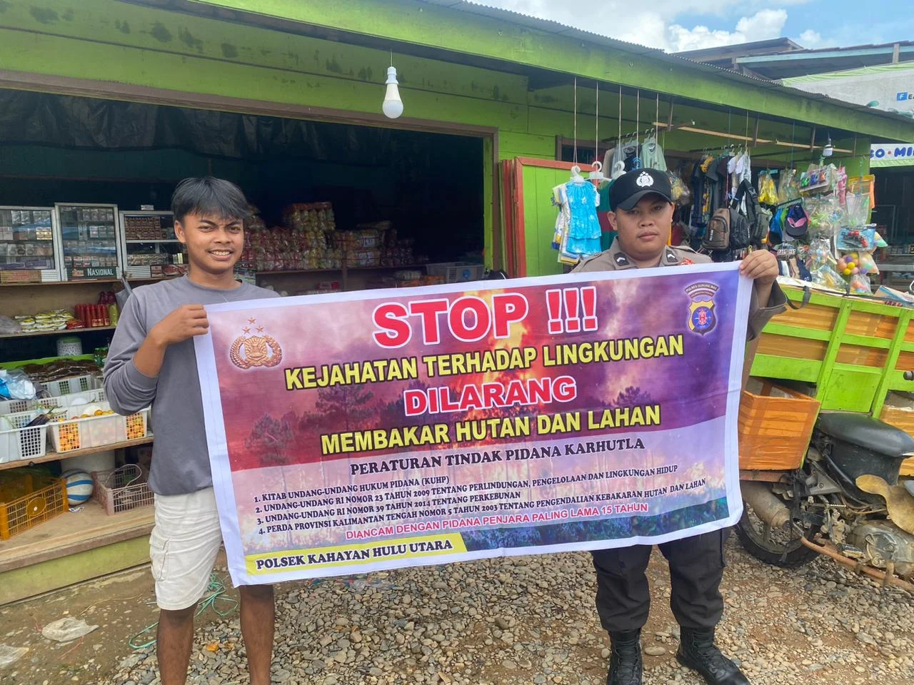 Upaya Personel Polsek Kahut dalam Meminimalisir Kebakaran Hutan dan Lahan