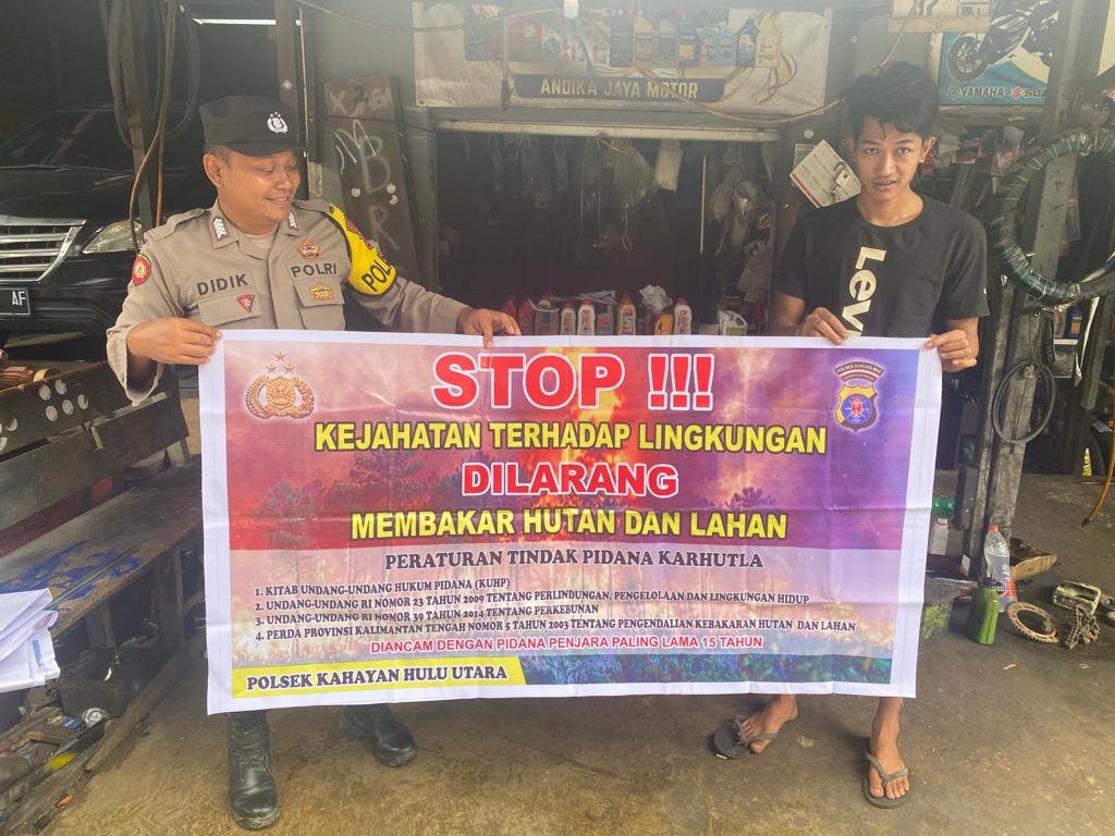 Upaya Personel Polsek Kahut dalam Meminimalisir Kebakaran Hutan dan Lahan