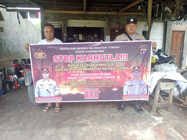 Polsek Manuhing Ajak Warga Peduli Lingkungan dan Cegah Kebakaran Hutan