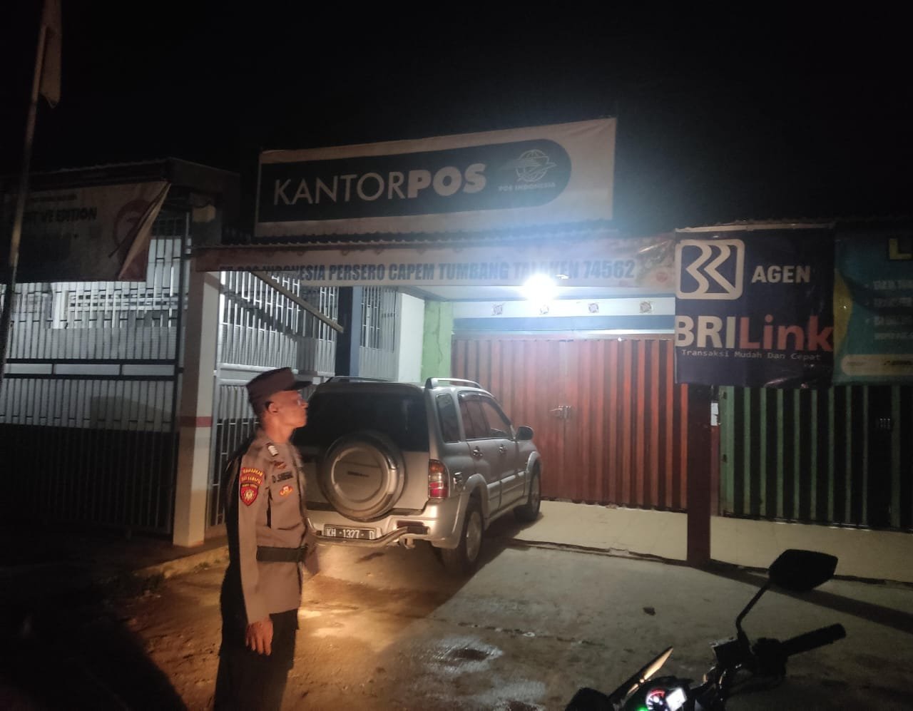 Polsek Manuhing Patroli Malam Hari, Pastikan Wilayah Hukumnya Tetap Aman
