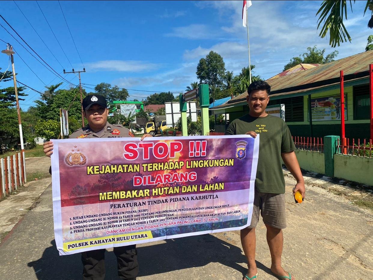 Upaya Personel Polsek Kahut dalam Meminimalisir Kebakaran Hutan dan Lahan