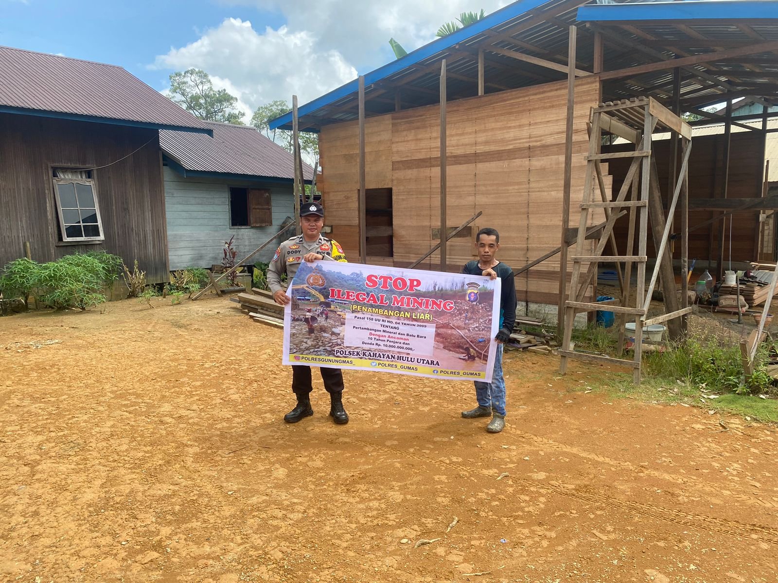 Polsek Kahut Gencar Sosialisasi Bahaya Lingkungan Akibat Tambang Ilegal