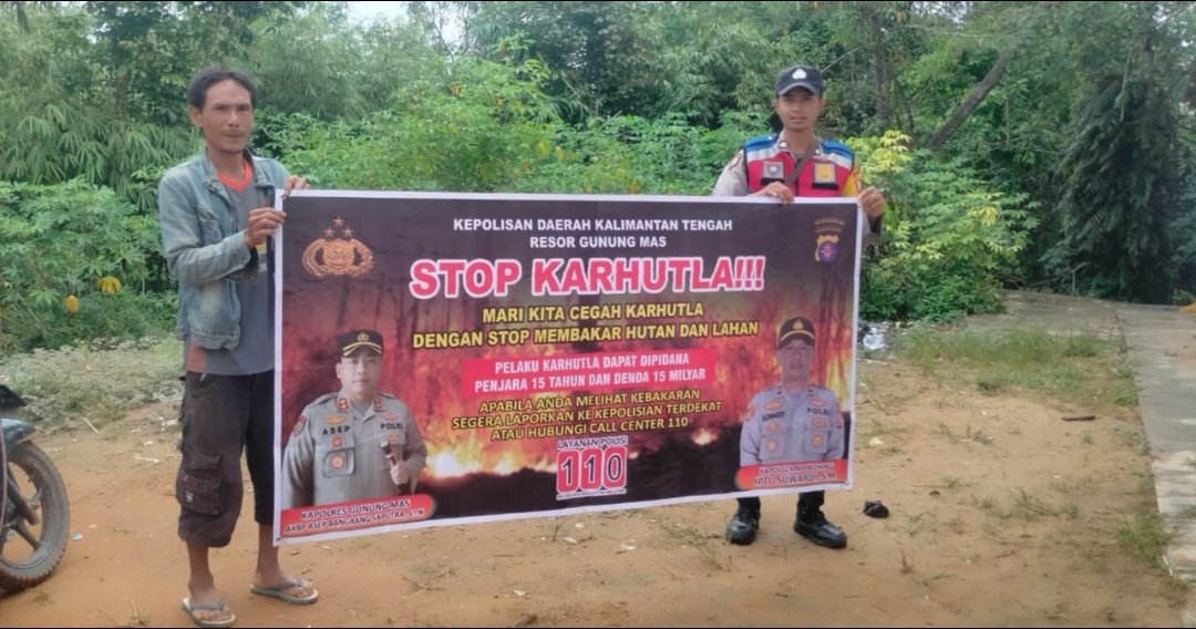 Polsek Manuhing Ajak Warga Peduli Lingkungan dan Cegah Kebakaran Hutan