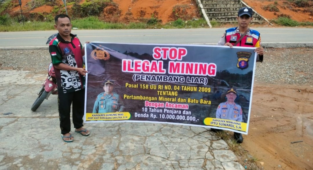 Polsek Manuhing Bergerak Aktif dalam Pencegahan Tambang Ilegal