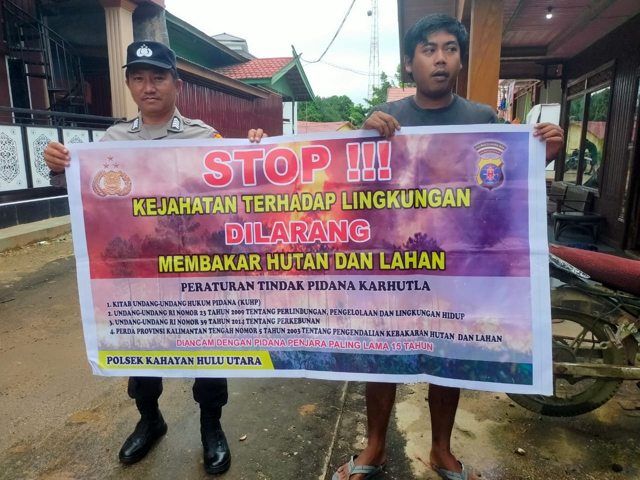 Upaya Personel Polsek Kahut dalam Meminimalisir Kebakaran Hutan dan Lahan