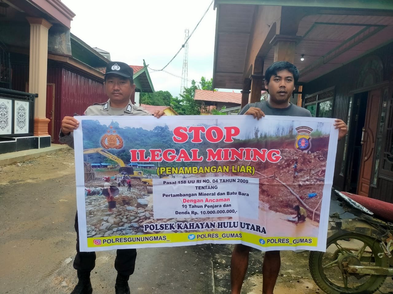 Polsek Kahut Gencar Sosialisasi Bahaya Lingkungan Akibat Tambang Ilegal