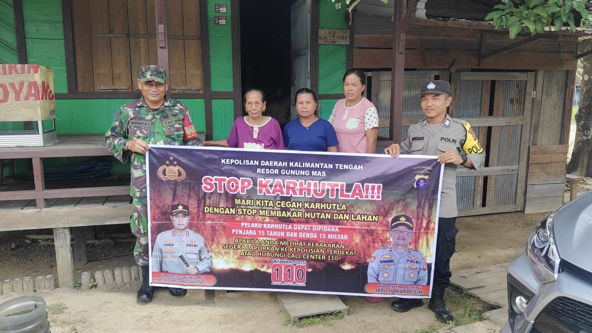 Polsek Manuhing Ajak Warga Peduli Lingkungan dan Cegah Kebakaran Hutan