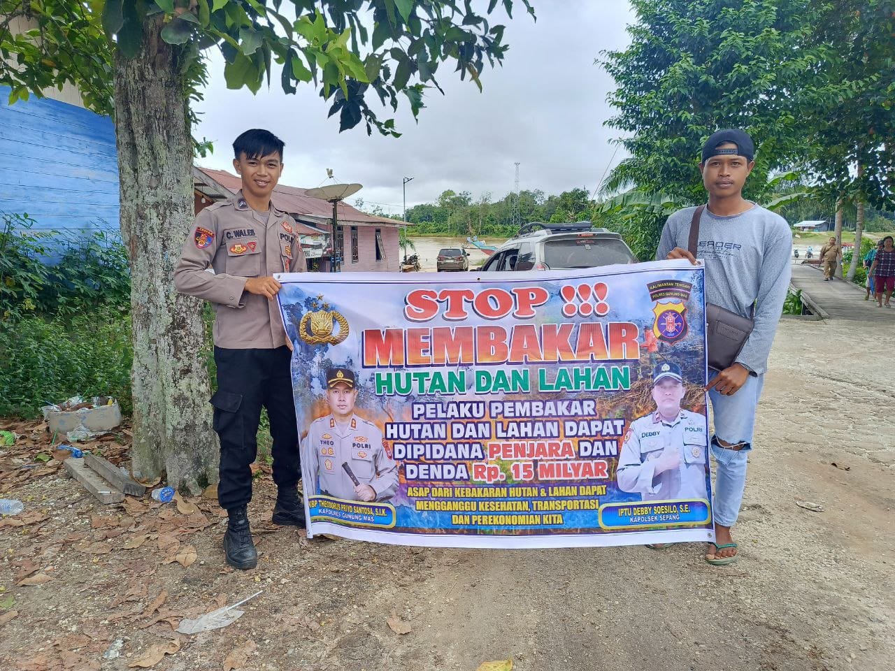 Bhabinkamtibmas Polsek Sepang Perkuat Sosialisasi Bahaya Kebakaran Hutan