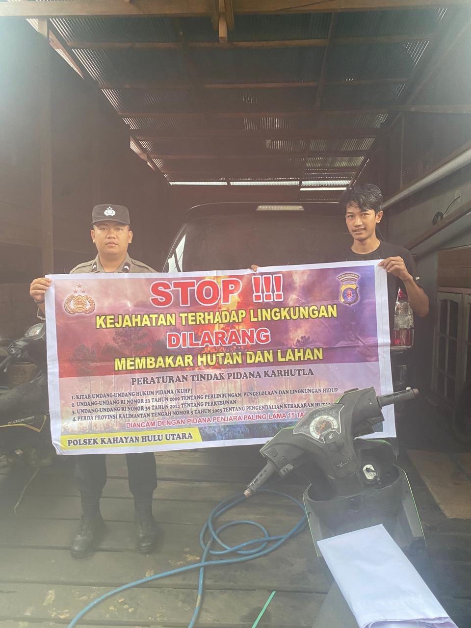 Upaya Personel Polsek Kahut dalam Meminimalisir Kebakaran Hutan dan Lahan