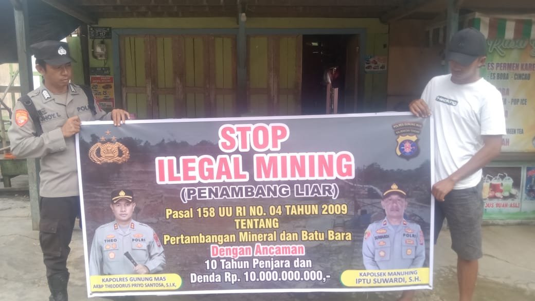 Polsek Manuhing Bergerak Aktif dalam Pencegahan Tambang Ilegal