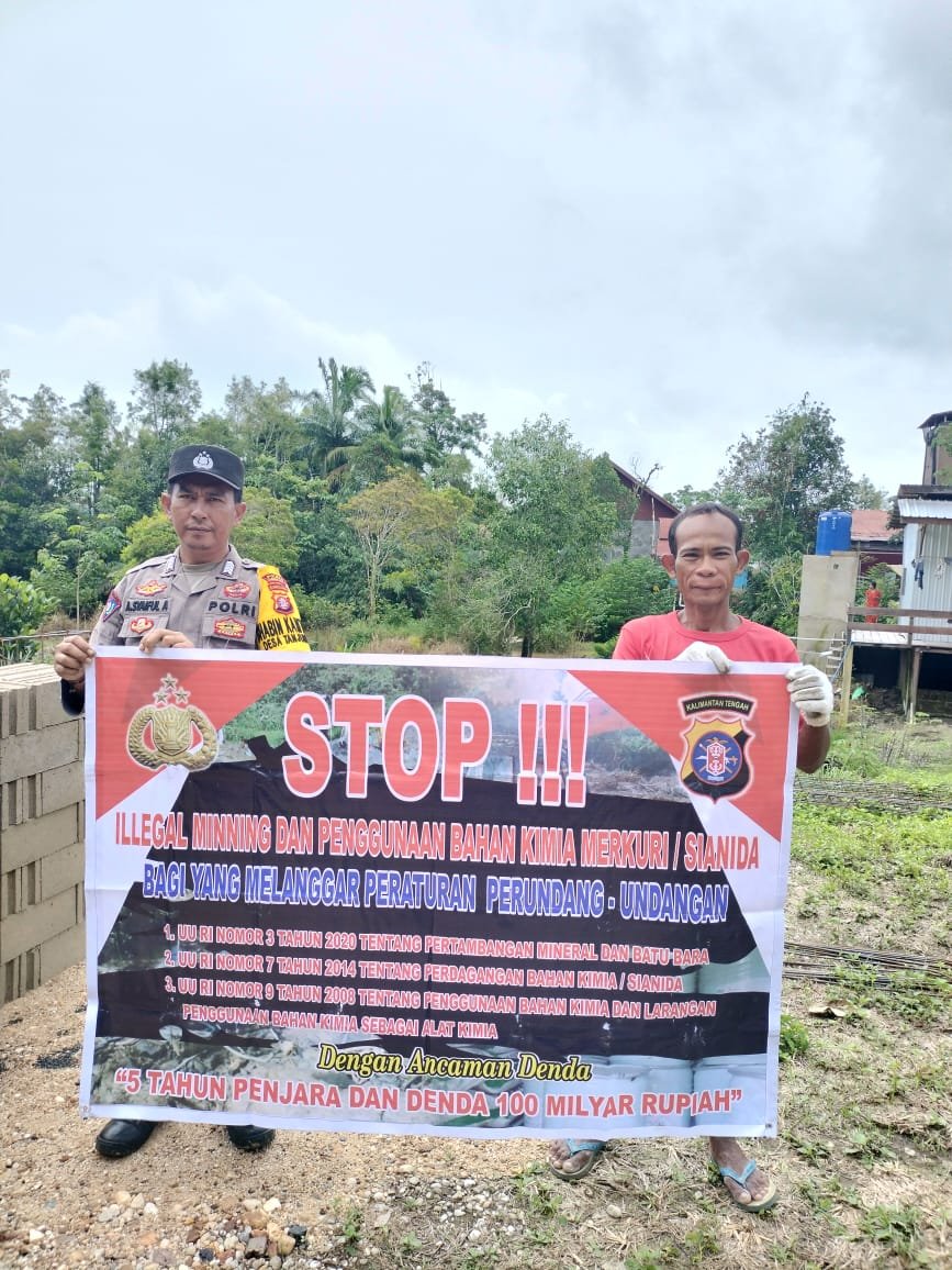 Sosialisasi Polsek Kurun: Warga Wajib Peduli Terhadap Tambang Ilegal