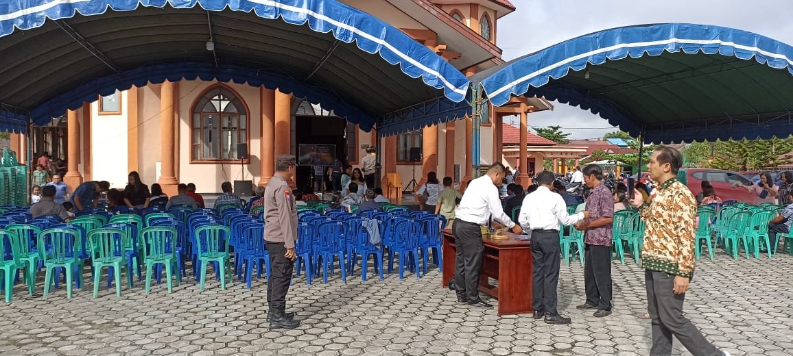 Polres Gunung Mas Gelar Pengamanan Ibadah Jumat Agung