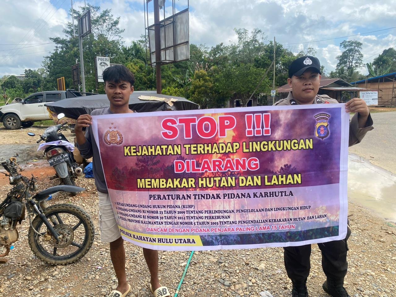 Upaya Personel Polsek Kahut dalam Meminimalisir Kebakaran Hutan dan Lahan