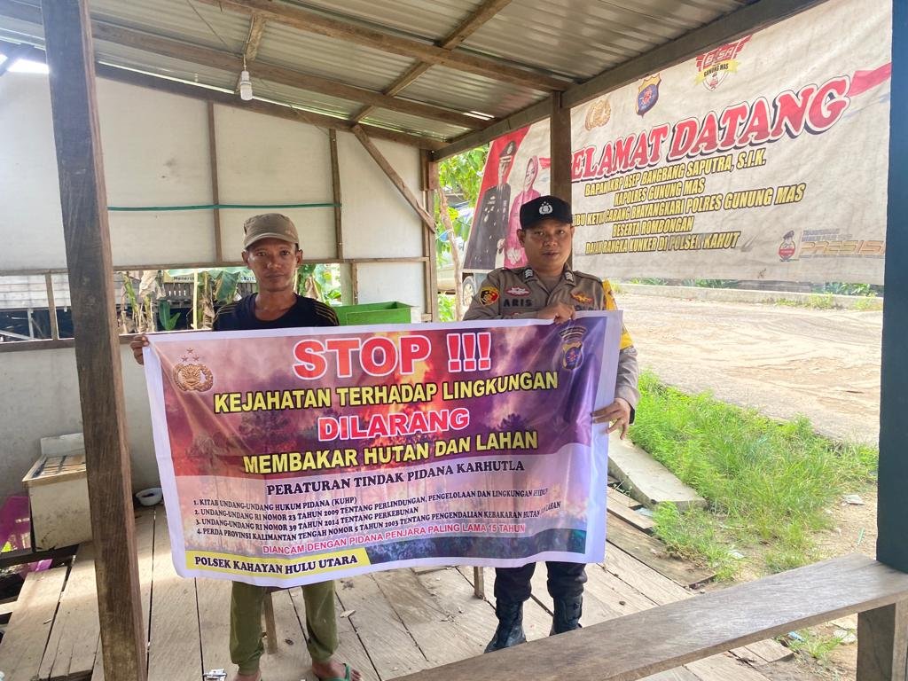 Upaya Personel Polsek Kahut dalam Meminimalisir Kebakaran Hutan dan Lahan