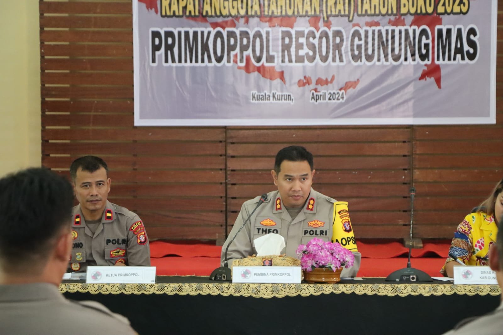 Kapolres Gunung Mas Pimpin Rapat Anggota Tahunan (RAT) Primer Koperasi Kepolisian Resor Gunung Mas Tahun Buku 2024.