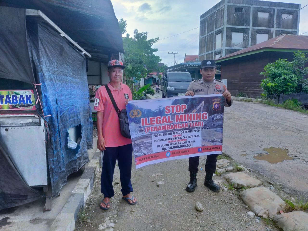 Polsek Kahut Gencar Sosialisasi Bahaya Lingkungan Akibat Tambang Ilegal