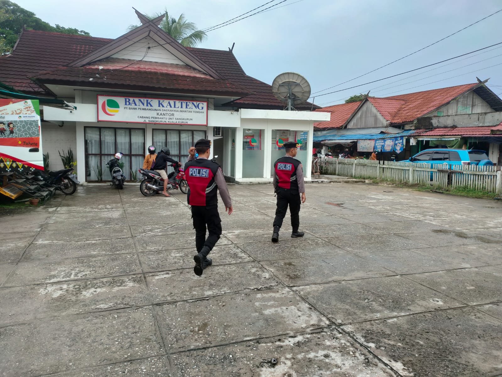 Patroli Objek Vital Personel Polsek Tewah di Masa Tahapan Pilkada 2024 di Kabupaten Gunung Mas