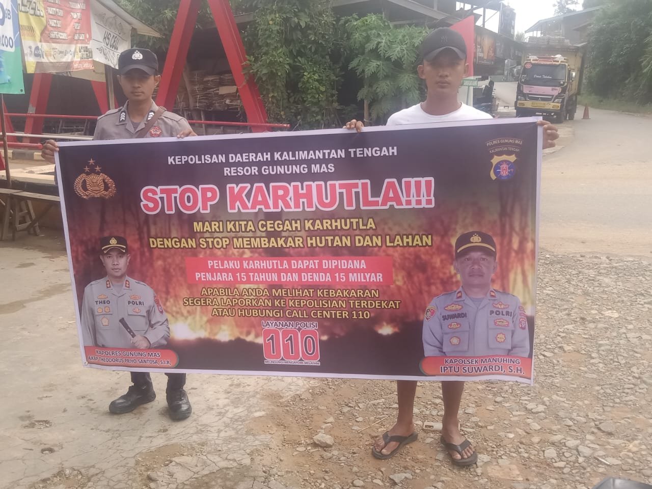 Polsek Manuhing Ajak Warga Peduli Lingkungan dan Cegah Kebakaran Hutan