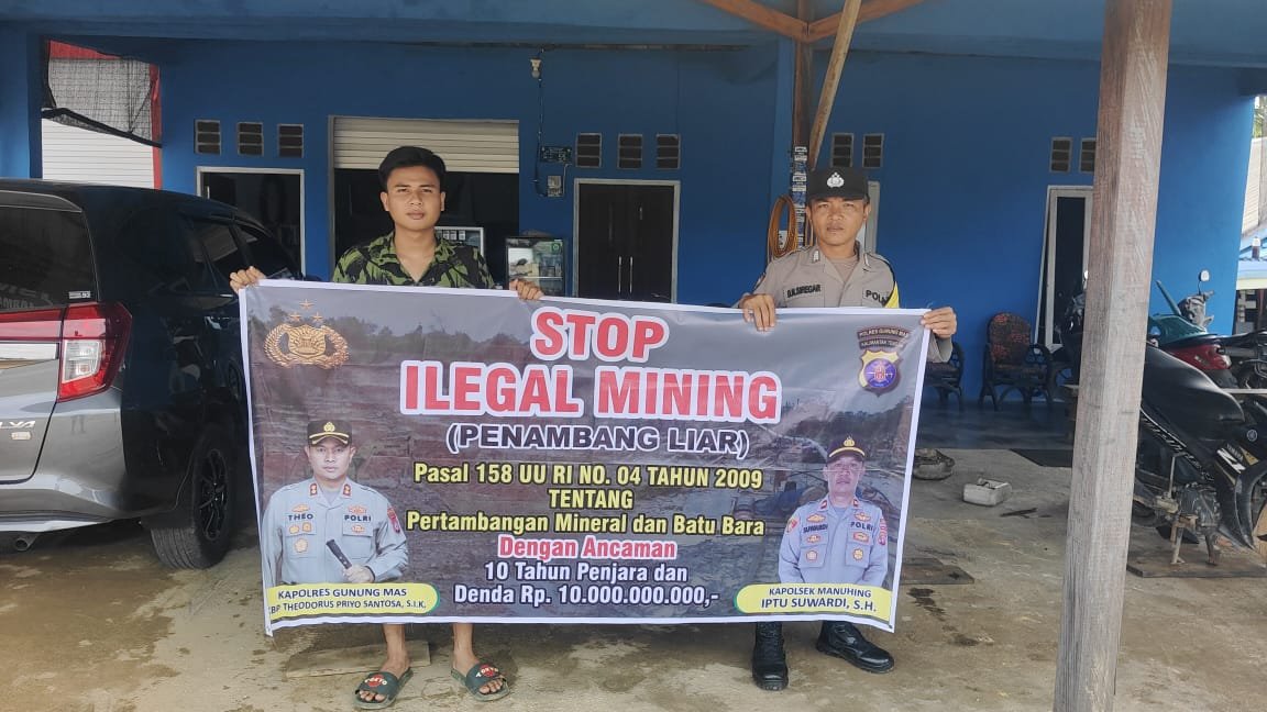 Polsek Manuhing Bergerak Aktif dalam Pencegahan Tambang Ilegal