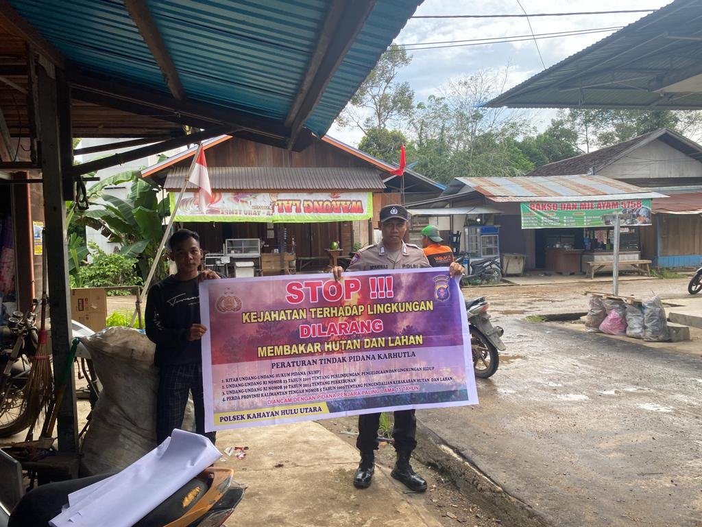 Upaya Personel Polsek Kahut dalam Meminimalisir Kebakaran Hutan dan Lahan