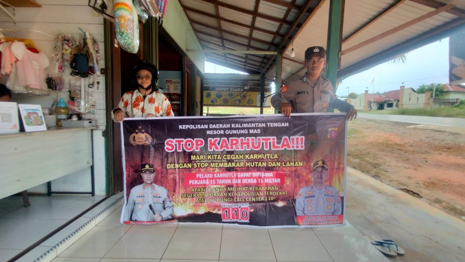 Polsek Manuhing Ajak Warga Peduli Lingkungan dan Cegah Kebakaran Hutan