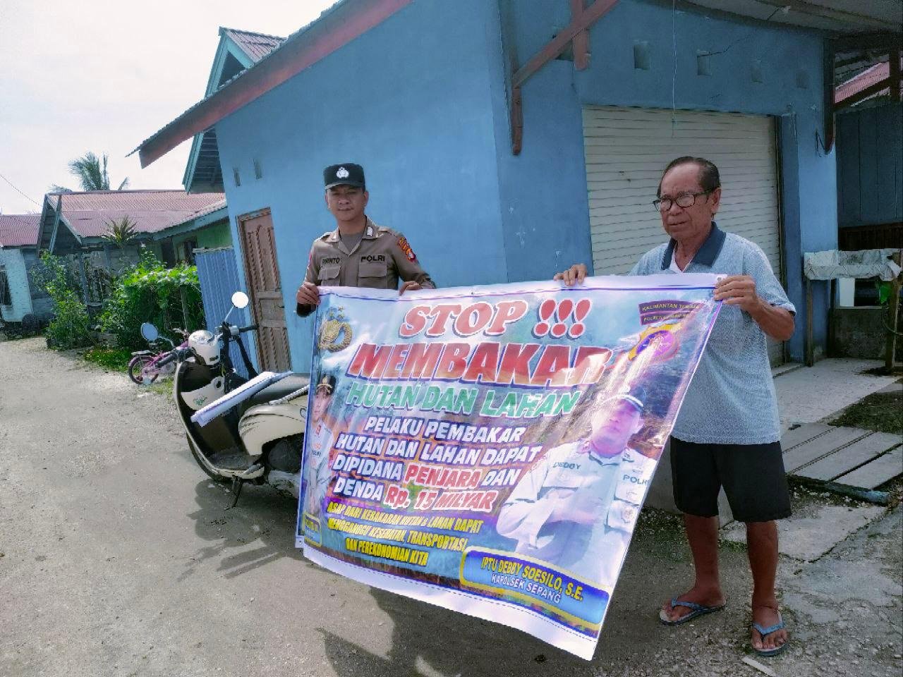 Bhabinkamtibmas Polsek Sepang Perkuat Sosialisasi Bahaya Kebakaran Hutan