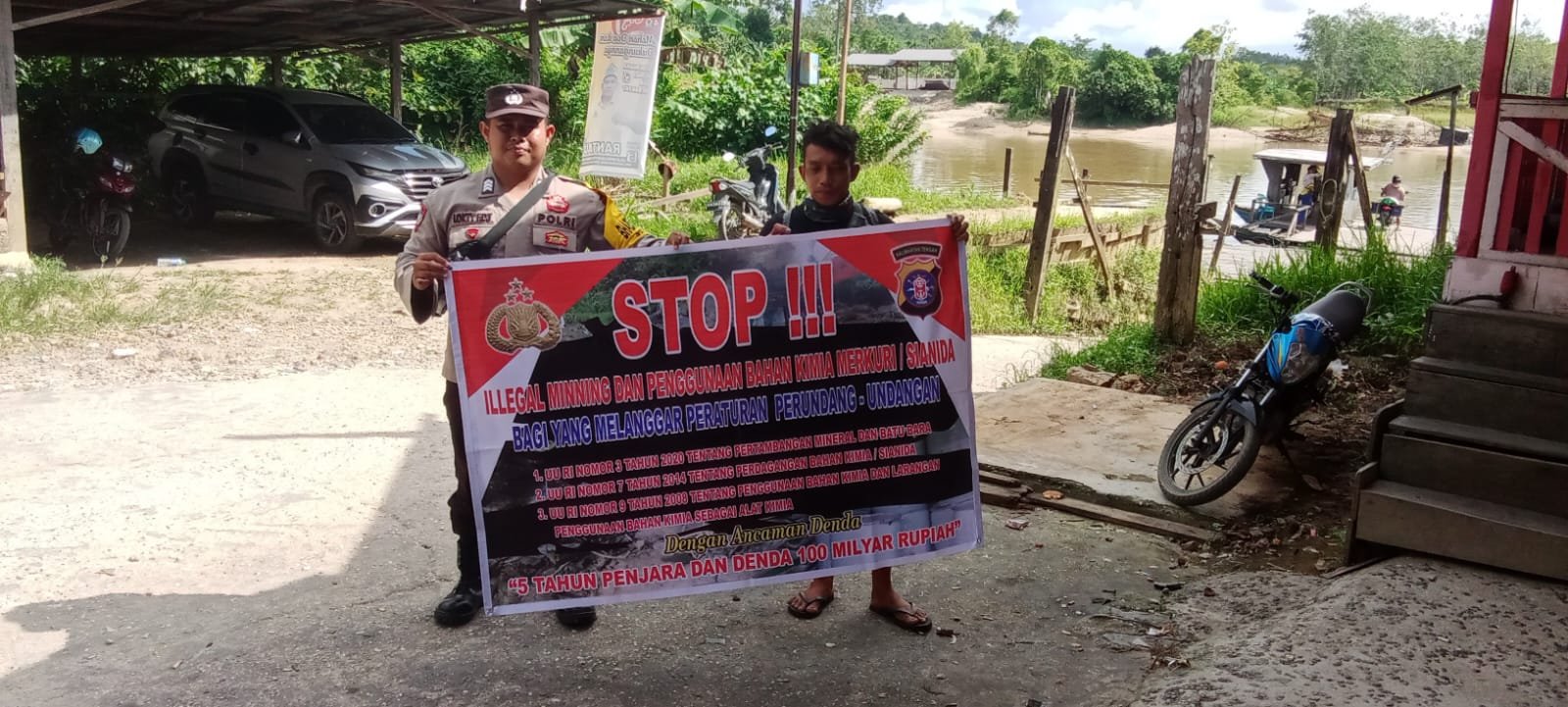 Sosialisasi Polsek Kurun: Warga Wajib Peduli Terhadap Tambang Ilegal