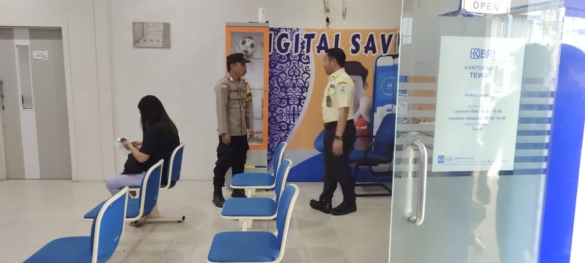 Patroli Objek Vital Personel Polsek Tewah di Masa Tahapan Pilkada 2024 di Kabupaten Gunung Mas