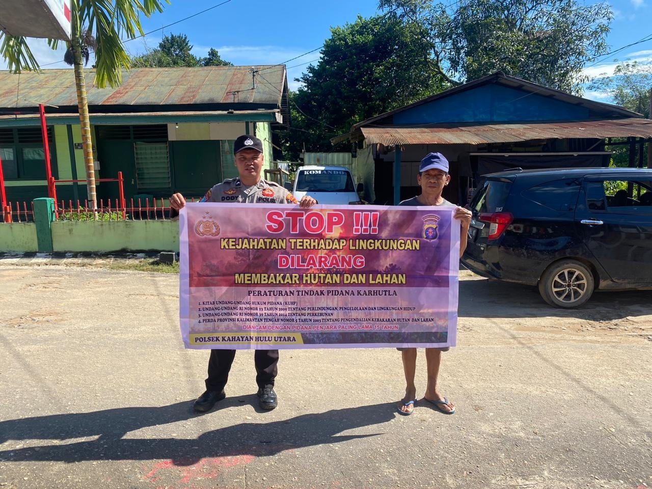 Upaya Personel Polsek Kahut dalam Meminimalisir Kebakaran Hutan dan Lahan