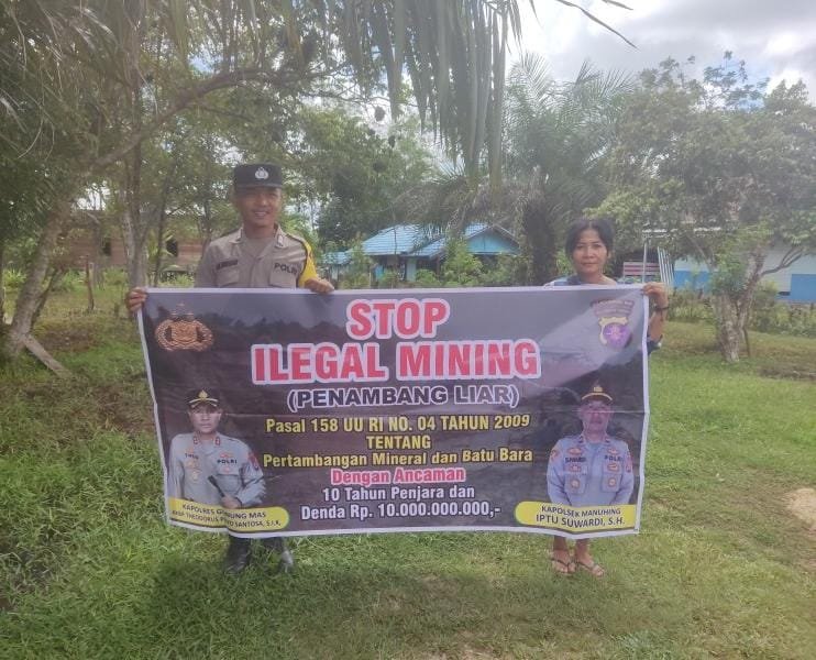 Polsek Manuhing Bergerak Aktif dalam Pencegahan Tambang Ilegal