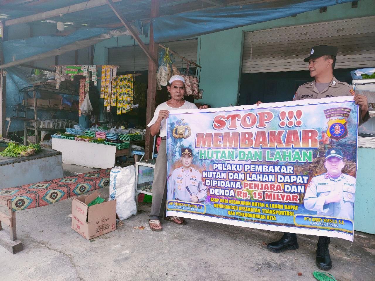 Bhabinkamtibmas Polsek Sepang Perkuat Sosialisasi Bahaya Kebakaran Hutan