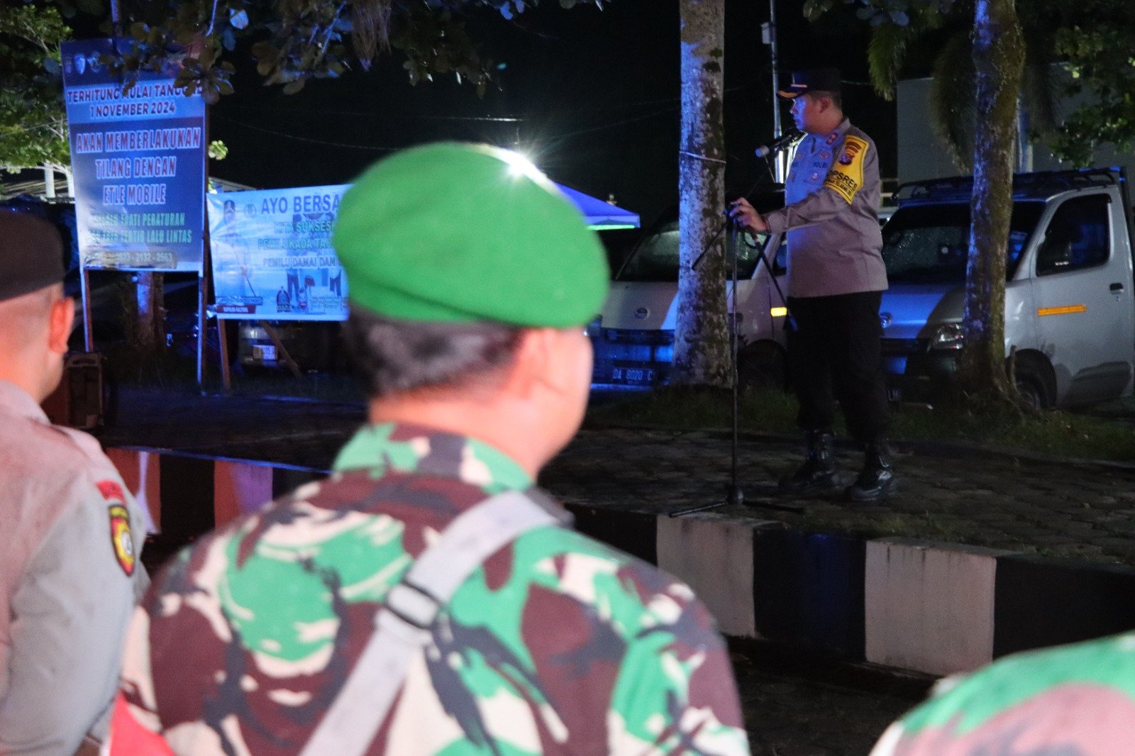 Patroli Skala Besar Digelar di Gunung Mas, Jaga Kamtibmas Pasca Pilkada dan Jelang Nataru