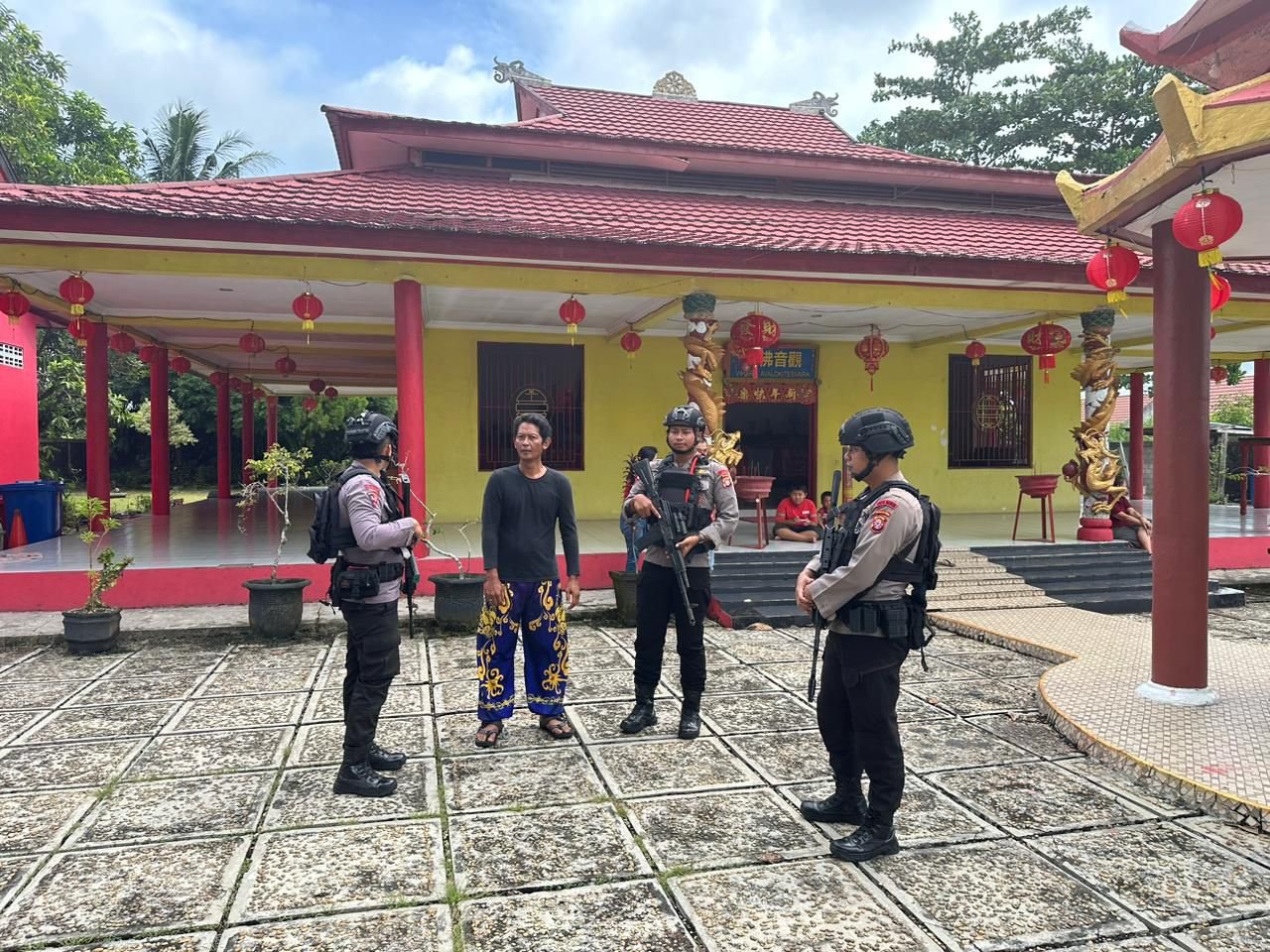 Jamin Keamanan Perayaan Imlek, Brimob Kalteng Gelar Patroli Harkamtibmas di Palangka Raya