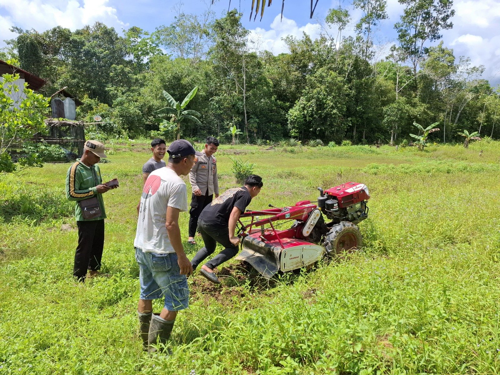 Sinergi Polsek Kahayan Hulu Utara dan PPL Pertanian: Lahan Tidur Disulap Jadi Kebun Jagung Produktif Dukung Ketahanan Pangan